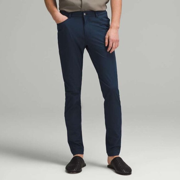 NEW Lululemon ABC Skinny-Fit 5 Pocket Pant 30"L Warpstreme, True navy - 35"x 30" - Picture 10 of 13